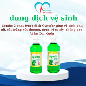 GYNOFAR Dung Dịch Vệ Sinh Nữ, Hỗ Trợ Trị Mụn Lưng, Viêm Nang Lông Hiệu Quả - Chai 500ml