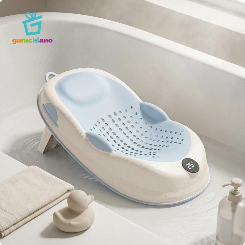 Lưới tắm cho bé sơ sinh Hỗ trợ tắm có thể gập lại với phụ kiện tắm bề mặt chống trượt cho bồn tắm cho trẻ sơ sinh