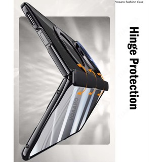 HD Rõ Ràng Mạ Bản Lề Funda Cho OPPO Find N6 Find N5 Ốp Lưng Có Giá Đỡ Vòng Magentic & Khung Trước Có Phim Thủy Tinh