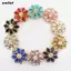 Vỏ nút kim cương giả SMILE, Bộ nắp nút hợp kim đính đá, Phụ kiện DIY sáng tạo Hộp nút áo sơ mi cho nam nữ