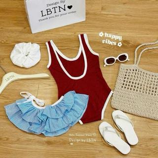 B9-[tomnaukids] Đồ bơi liền thân cho bé gái size từ 8-30Kg