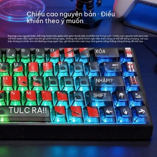 [Ship nhanh] Keycap HUNTER X Trong Suốt 136 Phím – Profile Cherry - Nhựa PC-Xuyên LED - CooBeStore