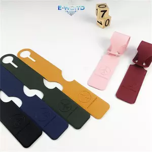 E-WOITD Thời Trang Da PU Thẻ Hành Lý Sáng Tạo Phụ Kiện Du Lịch Tên ID Địa Chỉ Thẻ Di Động E-WOITD
