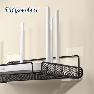 Giá Để Wifi Gắn Tường Bằng Thép Carbon Không Gỉ, Kệ Đựng Modem, Router Wifi Tiết Kiệm Không Gian
