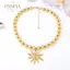 PNPIA- Mới Kim Loại Vintage Mặt Dây Chuyền Hoa Mặt Dây Buộc Handmaed Đính Hạt Choker Nelace Cho Nữ Ngày Lễ Trang Sức Quà Tặng