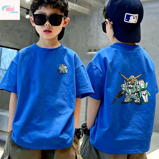 COD✅(Hồ Chí Minh)🚚 Áo phông trẻ em nam hình robot, áo thun ngắn tay thoáng mát, thấm hút mồ hôi.