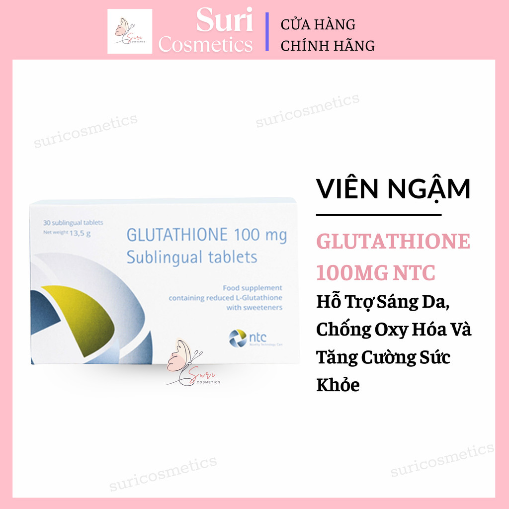 glutathione ntc Viên Ngậm 100mg 30 Viên Hỗ Trợ Sáng Da, Chống Oxy Hóa Và Tăng Cường Sức Khỏe [Hộp 4 Tem] lactose free Can I Take Collagen Korean skincare natural 數量:60 粒膠囊