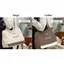Túi Tote AWNGD, Dây Đeo Cotton Mềm Khóa Kéo Vai, Phong Cách Đơn Giản Sức Chứa Lớn Bền Đẹp, Túi Canvas Cho Sinh Viên Đại Học