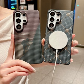 Vỏ Sợi Carbon Từ Tính ChoSamsung Galaxy S26 S25 S24 Ultra Plus S25 S24 FE A57 A56 A17 A16 Vỏ Chống Sốc Không Khung Mỏng