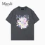 Áo sơ mi thường ngày 100% Cotton cao cấp đầy màu sắc in hình bướm Unisex Áo thun cổ tròn