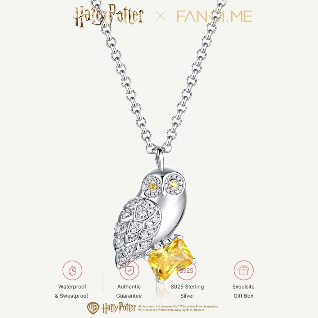 Vòng cổ bạc Harry Potter x FANCIME Hedwig Sterling