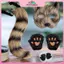 MYPANDA 1 / 3 Chiếc Tai Đuôi Cáo Dễ Thương Paw Găng Tay Sang Trọng Bộ Cosplay Hoạt Hình Triển Lãm Đạo Cụ Tiệc Halloween.
