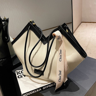Túi tote đeo vai canvas giản dị phong cách Hàn Quốc