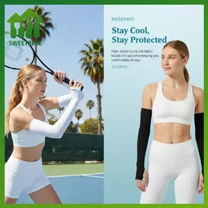 SWEET 1 Cặp Mùa Hè Cánh Tay Bao Unisex Đi Xe Đạp Bảo Vệ Cánh Tay Áo UV Cho Nam Nữ Đi n