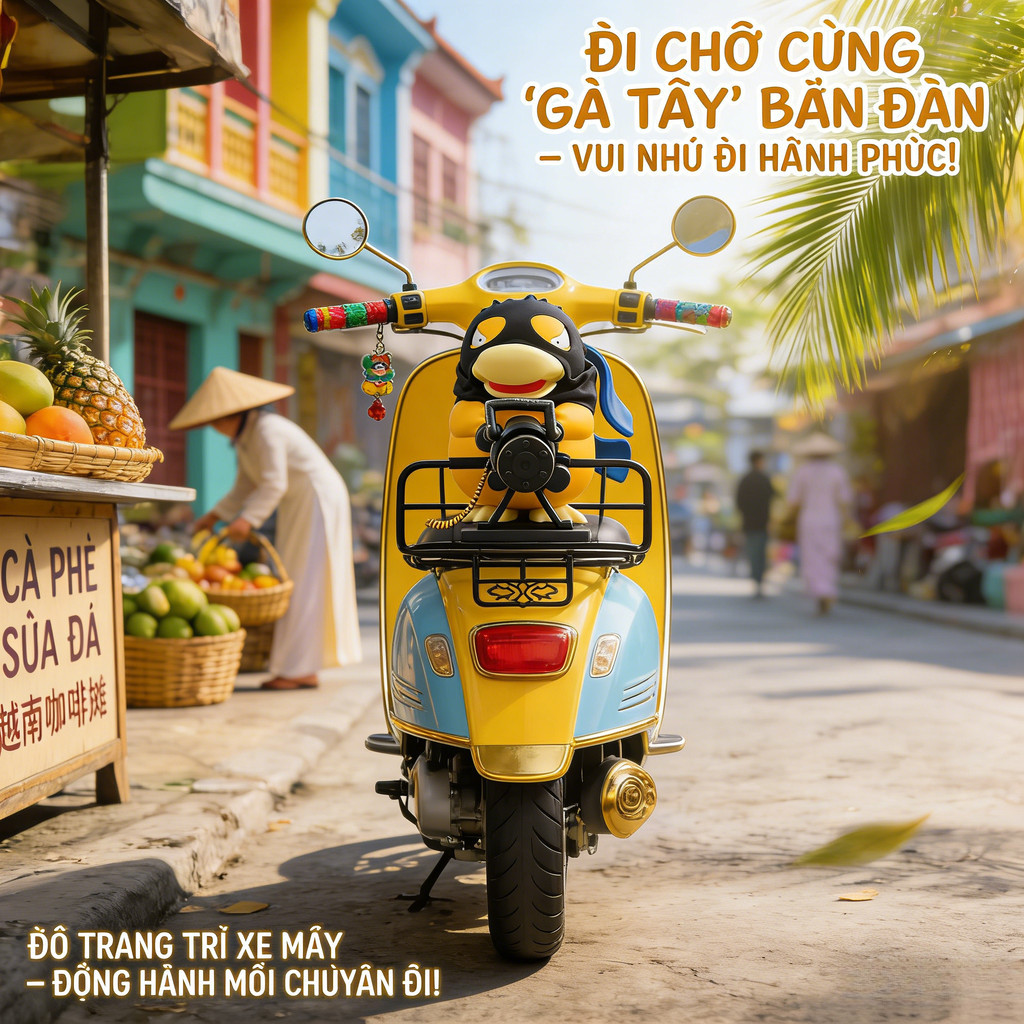 Mô hình psyduck Xe Gatling súng máy Vịt,Dashboard Creative Decorations，Mái Xe Trang Trí Phía Sau,trang trí xe máy