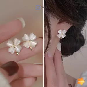 Bông tai Opal bốn lá sang trọng thời trang sang trọng dành cho nữ Trang sức dự tiệc Phụ kiện quà tặng mới