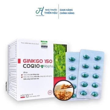 Viên Uống Tuần Hoàn Não Ginkgo 150 Co Q10 Abipha Chứa Nattokinase Hộp 100 Viên - Nhà Thuốc Thiên Hậu
