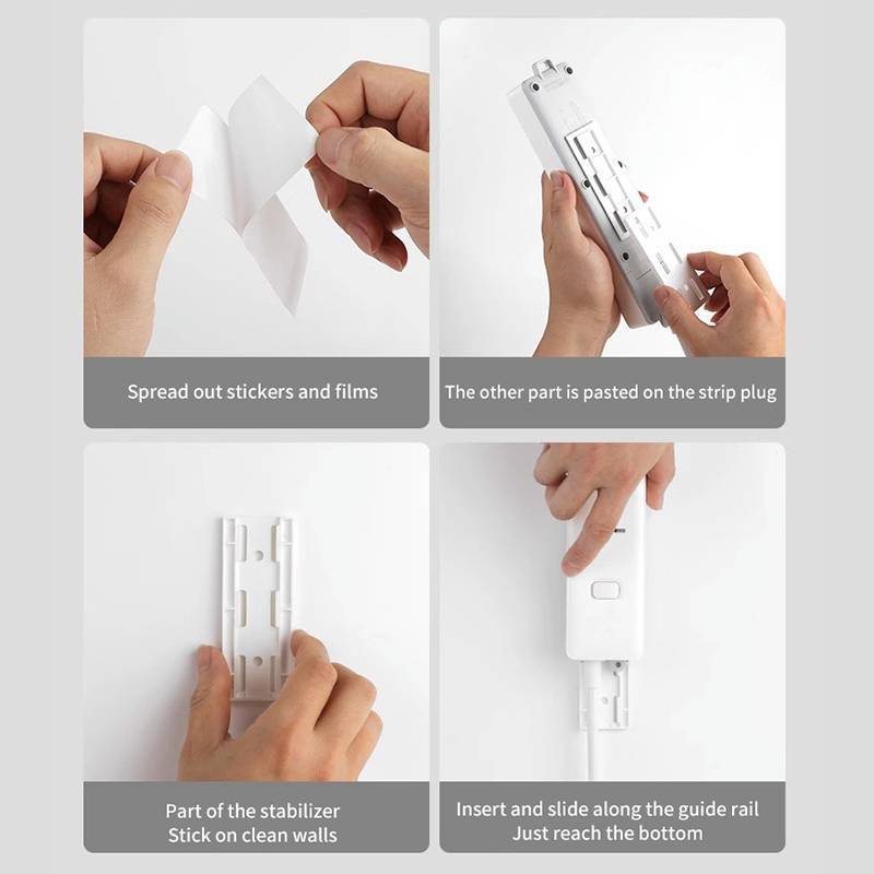 AN.MART Treo Tường Plug Fixer Stier Punch-free Home Tự Dính Soet Fixer Dây Cáp Tổ Chức Power Strip Holder VN