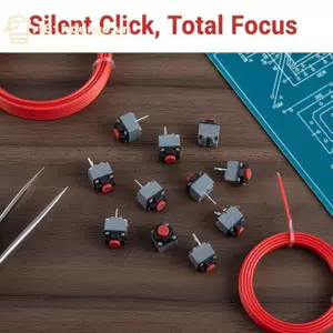 Ge 10 Cái Kailh 6x6x7.3mm Công Tắc Im Lặng Nút Tắt Tiếng Cho Chuột Không Dây Mềm Cli Micro Switch Cho Văn Phòng Thay Thế Nhà n