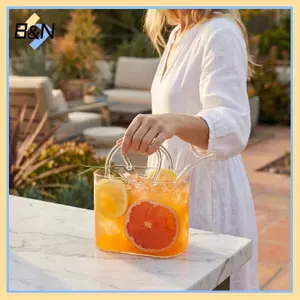 Túi xách sáng tạo B & N Cốc thủy tinh di động cho Cotails Kính trái cây độc đáo cho lễ hội Sự kiện đám cưới.