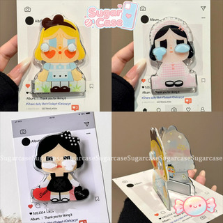 Thời trang Hoạt hình dễ thương Crybaby Giá đỡ điện thoại Ba chiều Cô gái di động Cô gái mát mẻ Giá đỡ gấp