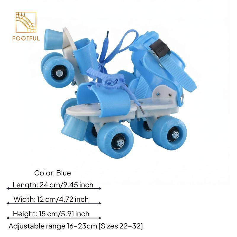 Trẻ Em Quad Roller Skates Kích Thước Có Thể Điều Chỉnh Chất Liệu PU Bốn Bánh Xe Trượt Nội Tuyến Cho Bé Trai Bé Gái Hoạt Động Ngoài Trời