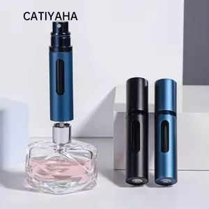 Hộp đựng mỹ phẩm CATIYAHA 5 / 8ml, có thể đổ lại bằng chai nước hoa xịt, máy bơm mùi hương cầm tay thủy tinh Mini du lịch