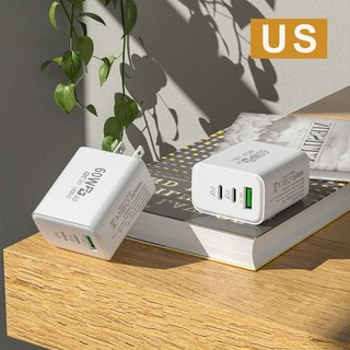 55Củ Sạc Nhanh 60W USB C 3 Cổng Type C PD QC 3.0 Chuyên Dụng Cho Samsung Xiaomi
