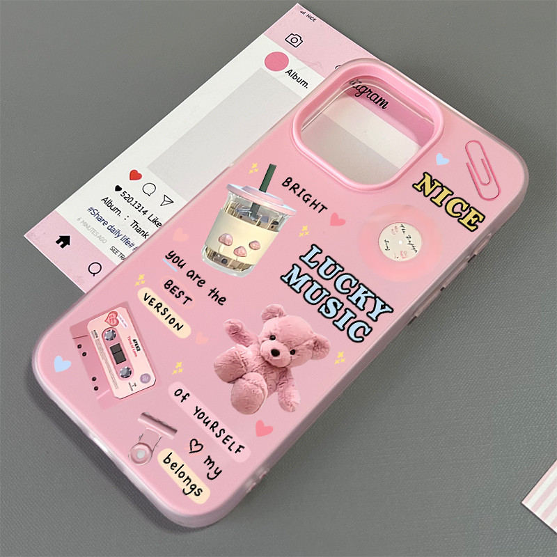 Ốp điện thoại cho iPhone 17/16 Pro Max/15/14/13/12/11 15/14/13/12/11; Họa tiết hoa tulip vẽ nguệch ngoạc