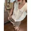 Áo Vest dệt kim cổ polo phong cách Hàn Quốc Slim-fit Slimmer Look Hình chữ I Ngắn Nhỏ