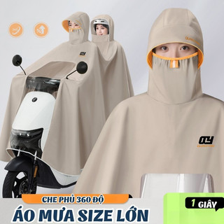 Áo Mưa Xe Máy Loại Dày Cỡ Lớn, Áo Mưa Trùm Người Thời Trang Chống Mưa, Chống Thấm Nước Bền Đẹp