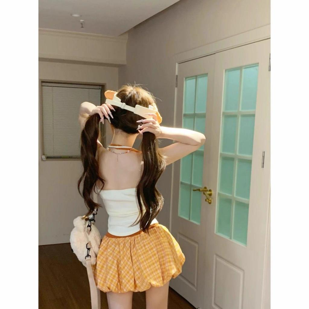 [Seckill trong thời gian có hạn] Mùa hè Slim-fit Thiết kế dáng ôm hơn Cảm giác tinh khiết Phong cách mong muốn ngọt ngào Dây đeo in hình + Váy phù hợp với nữ