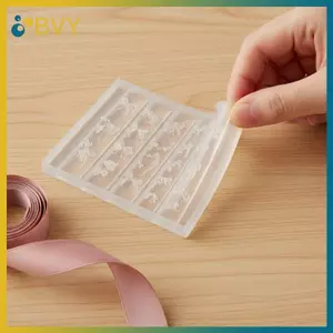 BVY Silicone 3D Móng Tay Nghệ Thuật Khuôn Nơ Ruy Băng Nơ Ren Định Hình Khuôn Nhiều Thiết Kế Cho Chuyên Nghiệp DIY Làm Móng Tay Trang Trí.