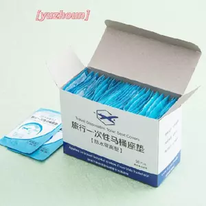 50 Chiếc An Toàn Du Lịch Dùng Một Lần PE Nhựa Bồn Cầu Bọc Thảm Đệm Thảm