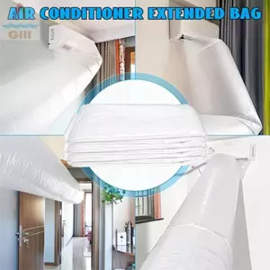 Túi mở rộng điều hòa GILL, Túi ống dẫn gió bằng nhựa linh hoạt, Băng tải chuyển không khí làm mát mùa hè 8 / 10 / 15 / 20M Hướng dẫn lưu lượng không khí làm mát mùa hè