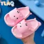 Dễ Thương Lợn Hoạt Hình Dép Trẻ Em Mềm Mại Chống Trơn Trượt Trong Nhà Phòng Tắm Dép Cho Bé Trai Bé Gái Tập Đi
