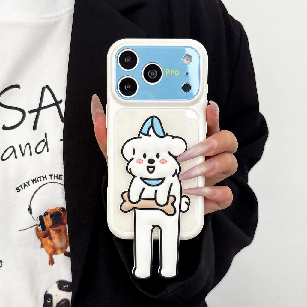 Ốp điện thoại động vật nhỏ ba chiều 3D cho IPhone 17 Pro Max 17 16 15 14 13 Vỏ điện thoại chống rơi