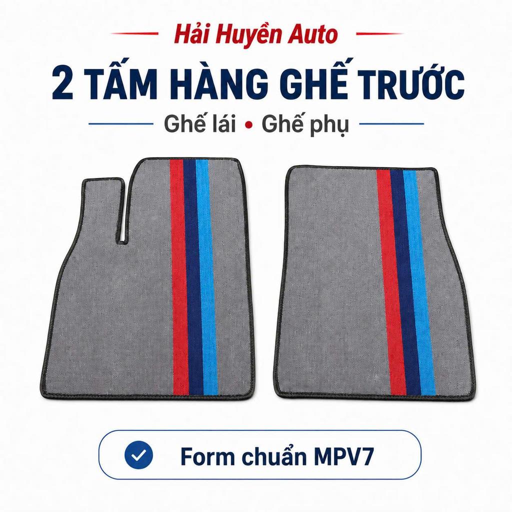 [ MPV7 ] Thảm cước lót sàn xe ô tô Vinfast MPV7 may sẵn bo viền theo form xe có khuy bấm, chống trơn trượt