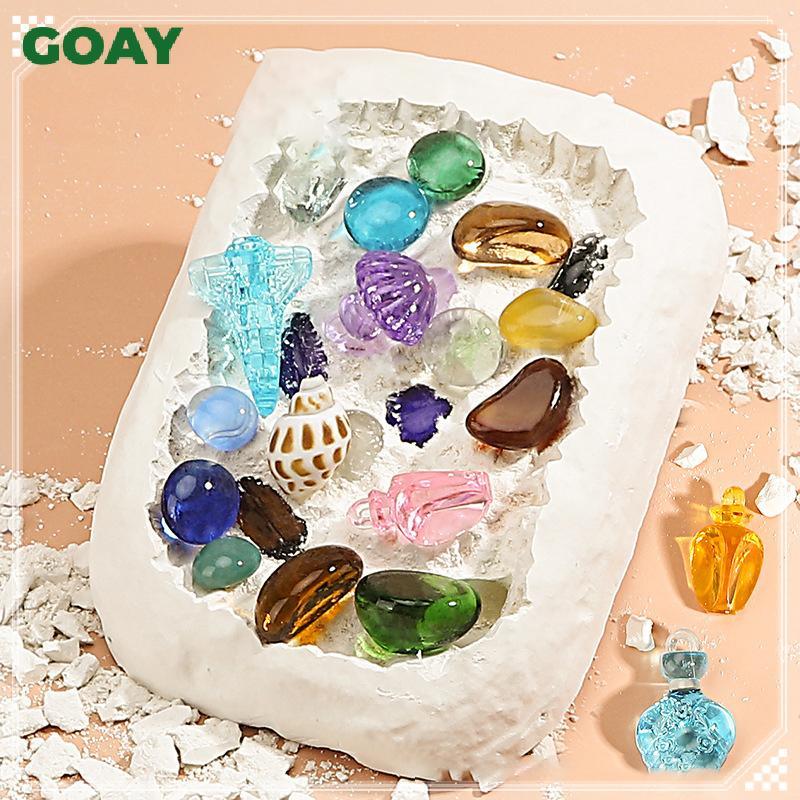 GOAY 1 Bộ Đá Quý Đào Kho Báu Khủng Long Hóa thạch Khai thác Kho Báu Hộp Mù Trẻ Em Khảo Cổ Đồ Chơi Khai quật VN