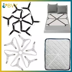 BVY Tấm ga trải giường Dây đeo có thể điều chỉnh Dây thun được trang bị Tấm ga trải giường Dây buộc treo Bộ đồ kẹp.