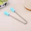 Luckyew Mini Silicone Kẹp Thực Phẩm Thép Không Gỉ Tay Cầm Lòng Bàn Tay Thép Không Gỉ Đáng Yêu Chống Trượt Snas s Không Nít Dụng Cụ Cầm Tay TQ