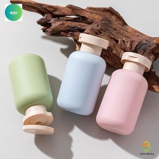 Set 3 Chai Chiết Mỹ Phẩm Du Lịch Silicon 60ml, Lọ Chiết Dầu Gội Sữa Tắm Chống Tràn Kèm Túi Zip, Bình Chiết Đi Máy Bay