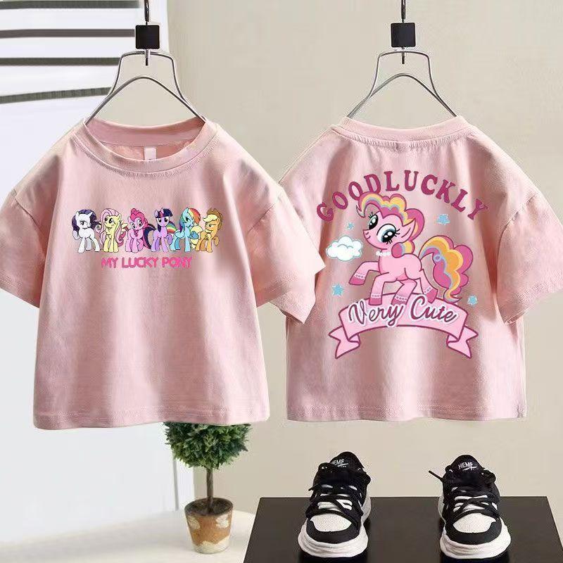 [Giảm giá 50%] My Little Pony Girl (80-140) Áo thun ngắn tay thời trang mặc ngoài thời trang phong cách mới mùa hè