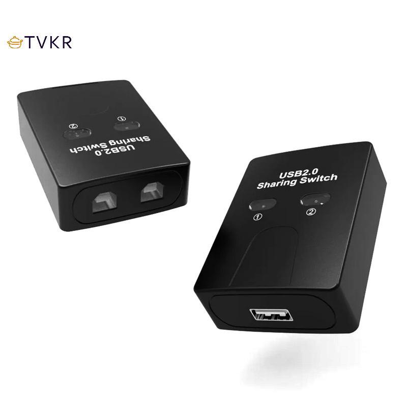 TVKR USB2.0 2 Cổng Hub USB Switch Máy In Sharer Twoputers Splitter U In Share Máy In Đĩa Thiết Bị Chia Sẻ 2 USB USB 1out 1 H9S3 OIK
