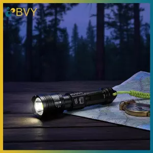 Đèn pin công suất cao BVY Zoom có thể sạc lại với màn hình kỹ thuật số Sạc nhanh để sử dụng trên ô tô khẩn cấp.