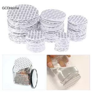 GCDHome 200 Chiếc Tự Dính Bọt Áp Lực Nhạy Cảm Cói Nắp Lót Tam Giác Chống Niêm Phong Lót Cho Lọ Mỹ Phẩm Chai Nồi 20MM-82MM HOT