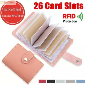 OUSXA 26 Khe Cắm Thẻ Tín Dụng Đựng Thẻ Đa Năng Ví Nam Nữ Da PU