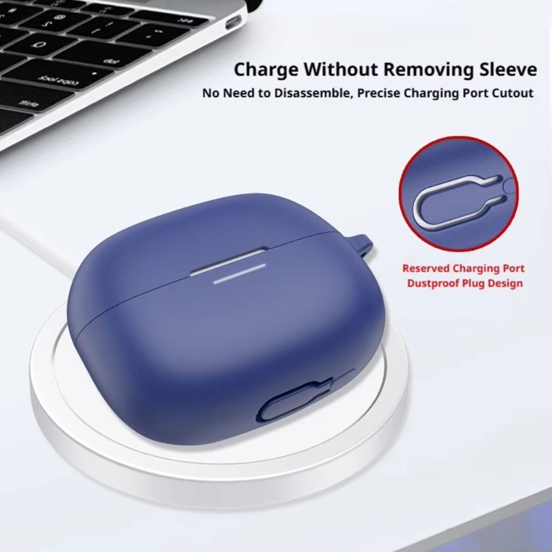 Ốp Lưng Silicon Chống Sốc Cho Tai Nghe Xiaomi Redmi Buds 8, Vỏ Bảo Vệ Phụ Kiện Chống Bụi, Chống Va Đập Cho Hộp Sạc Redmi Buds 8