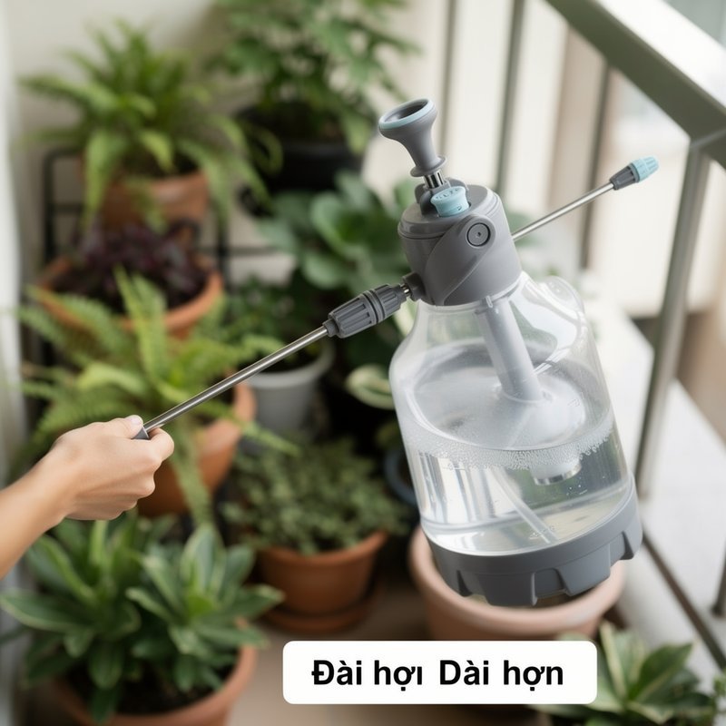 bình xịt tưới cây phun áp lực đầu xoay linh hoạt nhựa pp tưới lan sân vườn ban công 3 lít