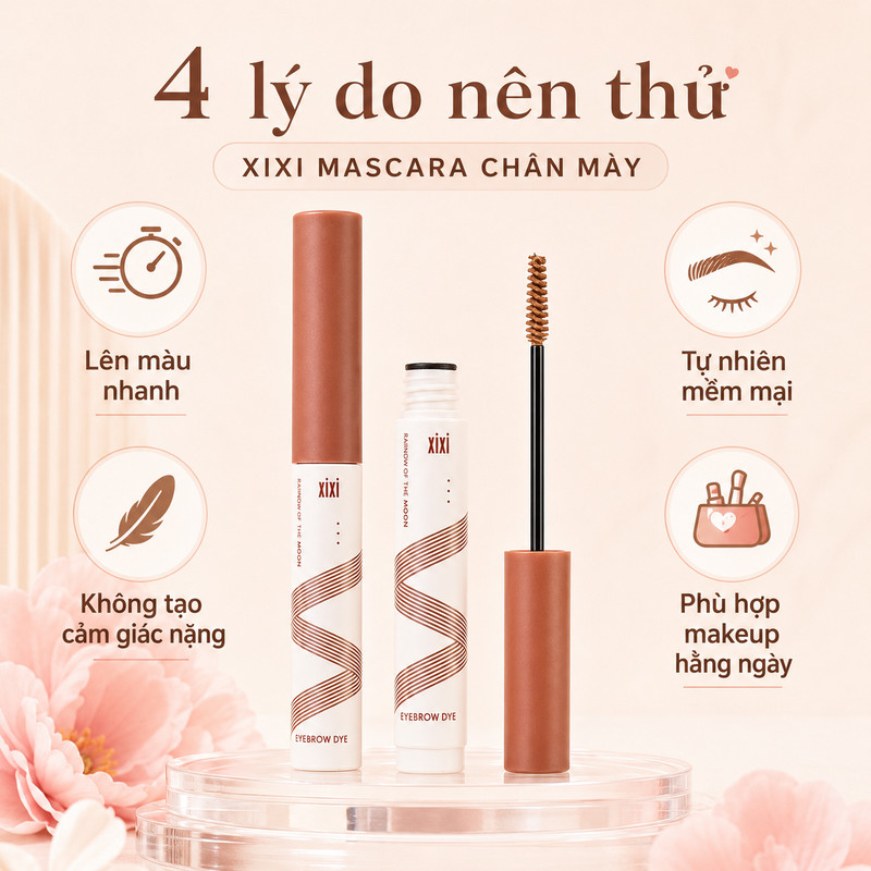 XIXI Mascara Chân Mày 20g, Gel Chải Mày Tự Nhiên, Không Vón, Dễ Dùng Hằng Ngày D693